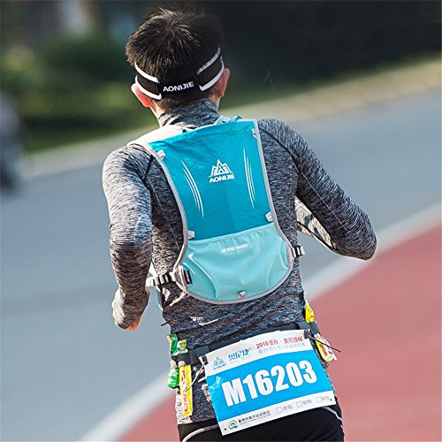 Chaleco mochila multifunción AONIJIE de 5 l, ideal para deportes al aire libre, acampadas, ciclismo, carreras, alpinismo o senderismo, incluye 1 botella de agua de 500 ml, negro Chaleco mochila multifunción AONIJIE de 5 l, ideal para deportes al aire libre, acampadas, ciclismo, carreras, alpinismo o senderismo, incluye 1 botella de agua de 500 ml, negro