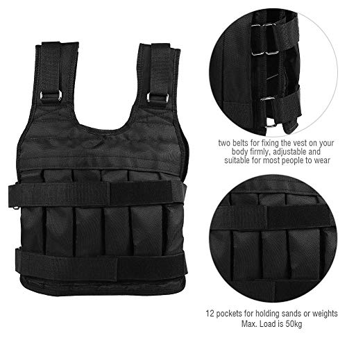 Chaleco pesado, resistente de 50 kg con peso para entrenamiento físico Chaleco pesado, resistente de 50 kg con peso para entrenamiento físico