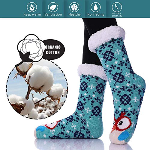 Chalier 2 pares Calcetines Mujer Antideslizantes Invierno, Calcetines Divertidos Animal, Gruesos Lana Calcetines Térmicos Chalier 2 pares Calcetines Mujer Antideslizantes Invierno, Calcetines Divertidos Animal, Gruesos Lana Calcetines Térmicos