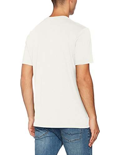 Champion Hombre - Camiseta Classic Logo - Ecru, S