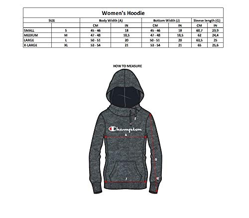 Champion Mujer - Sudadera con Capucha y Cremallera Classic Small Logo - Negro, L Champion Mujer - Sudadera con Capucha y Cremallera Classic Small Logo - Negro, L