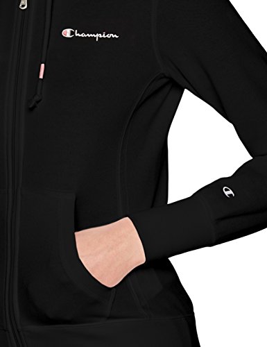 Champion Mujer - Sudadera con Capucha y Cremallera Classic Small Logo - Negro, L Champion Mujer - Sudadera con Capucha y Cremallera Classic Small Logo - Negro, L