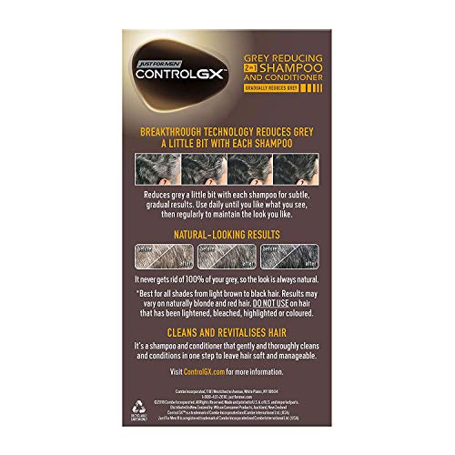 Champú y acondicionador dos en uno Just For Men de Control GX, 3 unidades de 147 ml Champú y acondicionador dos en uno Just For Men de Control GX, 3 unidades de 147 ml