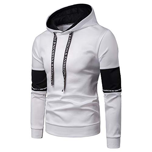 chándal Completo para Hombre, Moda Slim fit otoño e Invierno Conjunto Deportivo de Manga Larga Casual Sudadera con Capucha + Pantalones Deportivos Conjuntos (L, Blanco) chándal Completo para Hombre, Moda Slim fit otoño e Invierno Conjunto Deportivo de Manga Larga Casual Sudadera con Capucha + Pantalones Deportivos Conjuntos (L, Blanco)