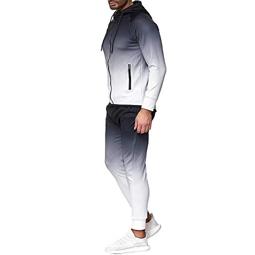 chándal Completo para Hombre, otoño e Invierno Slim fit Traje Deportivo Casual para Hombre de Cremallera Moda Manga Larga Chandal Sudadera con Capucha y Pantalones Conjunto chándal Completo para Hombre, otoño e Invierno Slim fit Traje Deportivo Casual para Hombre de Cremallera Moda Manga Larga Chandal Sudadera con Capucha y Pantalones Conjunto