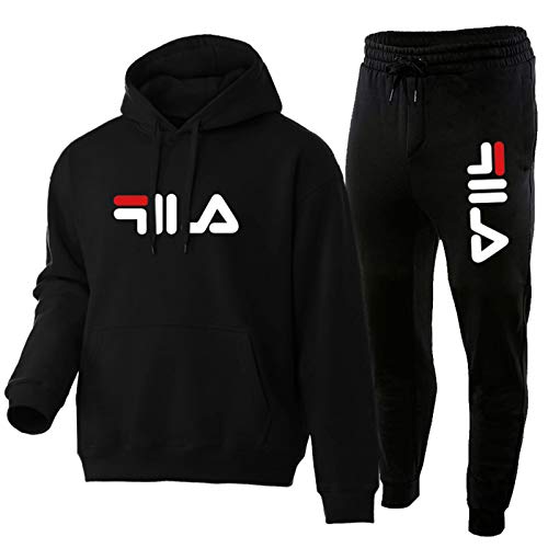 Chandal Hombre Completo, Sudadera Y Pantalón Deportivo para Hombre, 2 Piezas De Traje Deportivo De Puro Algodón (s-3xl) Black-M Chandal Hombre Completo, Sudadera Y Pantalón Deportivo para Hombre, 2 Piezas De Traje Deportivo De Puro Algodón (s-3xl) Black-M