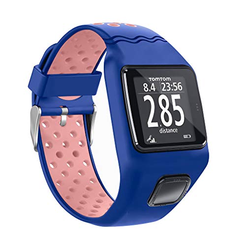 chaoxiner Correa de silicona suave a prueba de golpes para TomTom 1 Multi-Sport GPS HRM CSS AM Cardio Runner Watch Accesorios chaoxiner Correa de silicona suave a prueba de golpes para TomTom 1 Multi-Sport GPS HRM CSS AM Cardio Runner Watch Accesorios