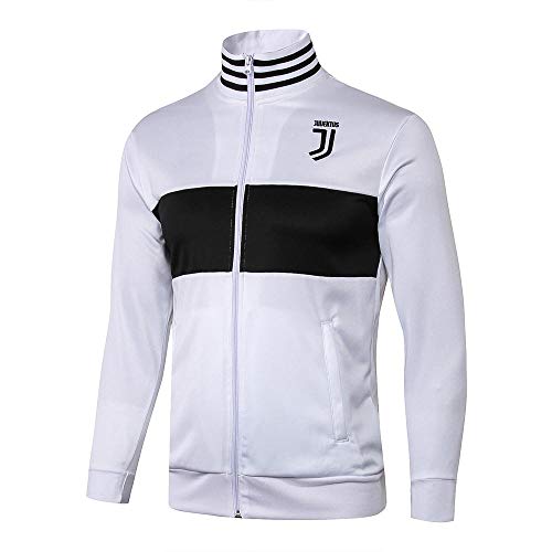 Chaqueta de fútbol con Cremallera Completa Collar de simulación Manga Larga Cuello Acanalado Cuello Alto @ 2_L