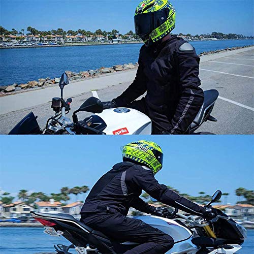 Chaqueta Moto Hombre Textil Impermeable con Armadura Traje de Ciclismo de Motocicleta Chaqueta Cuatro Estaciones Repelente al Agua de Invierno Traje de Rally Anticaída B,XL
