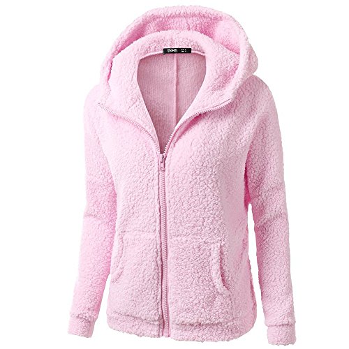 Chaqueta Mujeres de Invierno de Lana CÔlida Cremallera Abrigo con Capucha Casual Suéter Abrigo de Algodón Outwear Hoodie riou Chaqueta Mujeres de Invierno de Lana CÔlida Cremallera Abrigo con Capucha Casual Suéter Abrigo de Algodón Outwear Hoodie riou