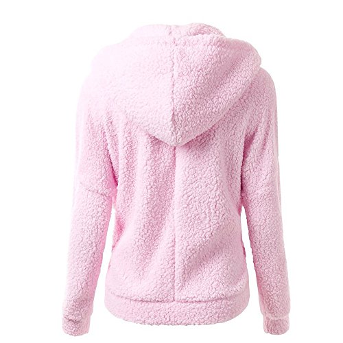 Chaqueta Mujeres de Invierno de Lana CÔlida Cremallera Abrigo con Capucha Casual Suéter Abrigo de Algodón Outwear Hoodie riou Chaqueta Mujeres de Invierno de Lana CÔlida Cremallera Abrigo con Capucha Casual Suéter Abrigo de Algodón Outwear Hoodie riou