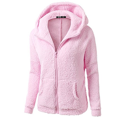 Chaqueta Mujeres de Invierno de Lana CÔlida Cremallera Abrigo con Capucha Casual Suéter Abrigo de Algodón Outwear Hoodie riou Chaqueta Mujeres de Invierno de Lana CÔlida Cremallera Abrigo con Capucha Casual Suéter Abrigo de Algodón Outwear Hoodie riou