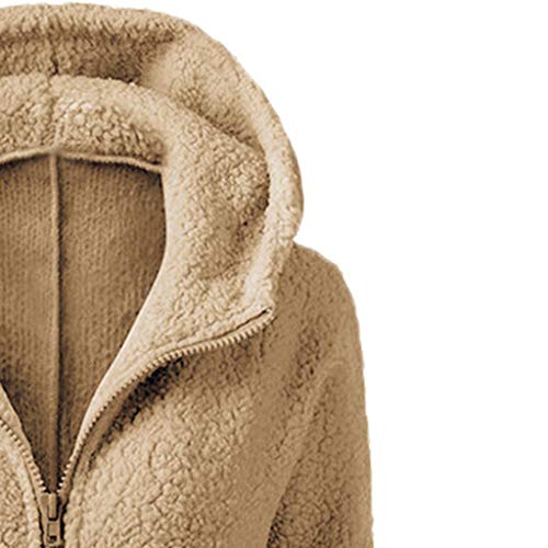 Chaqueta Mujeres de Invierno de Lana Cálida Cremallera Abrigo con Capucha Casual Suéter Abrigo de Algodón Outwear Hoodie riou Chaqueta Mujeres de Invierno de Lana Cálida Cremallera Abrigo con Capucha Casual Suéter Abrigo de Algodón Outwear Hoodie riou