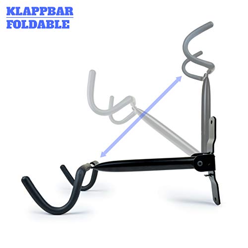 Charles Daily Soporte Bicicletas Pared Plegable - Colgador de Bici para Pared con Protección del Cuadro - Ganchos para Colgar Bicicletas - Negro Charles Daily Soporte Bicicletas Pared Plegable - Colgador de Bici para Pared con Protección del Cuadro - Ganchos para Colgar Bicicletas - Negro