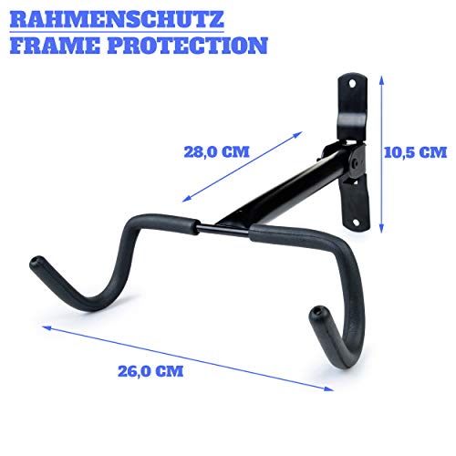 Charles Daily Soporte Bicicletas Pared Plegable - Colgador de Bici para Pared con Protección del Cuadro - Ganchos para Colgar Bicicletas - Negro Charles Daily Soporte Bicicletas Pared Plegable - Colgador de Bici para Pared con Protección del Cuadro - Ganchos para Colgar Bicicletas - Negro