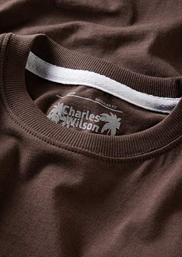 Charles Wilson 5er Packung Einfarbige T-Shirts mit Rundhalsausschnitt (X-Large, Dark Essentials Type 42)