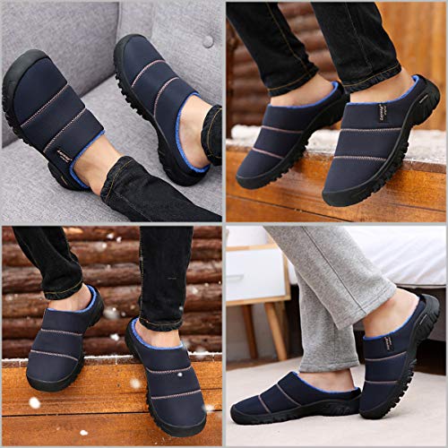 ChayChax Invierno Zapatillas de Estar por Casa para Mujer Hombre Memoria Espuma Pantuflas Antideslizante Impermeable Zapatilla de Interior Exterior Forro Calentar Zuecos, Azul Oscuro, 45 EU ChayChax Invierno Zapatillas de Estar por Casa para Mujer Hombre Memoria Espuma Pantuflas Antideslizante Impermeable Zapatilla de Interior Exterior Forro Calentar Zuecos, Azul Oscuro, 45 EU