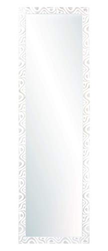 Chely Intermarket, Espejo de Pared 35x140 cm(44x149cm)(Blanco-Plata) Mod-144, Ideal para peluquerías, salón, recibidor, Comedor y oficinas. Fabricado en España. Material Madera.