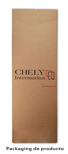 Chely Intermarket, Espejo de Pared 35x140 cm(44x149cm)(Blanco-Plata) Mod-144, Ideal para peluquerías, salón, recibidor, Comedor y oficinas. Fabricado en España. Material Madera.