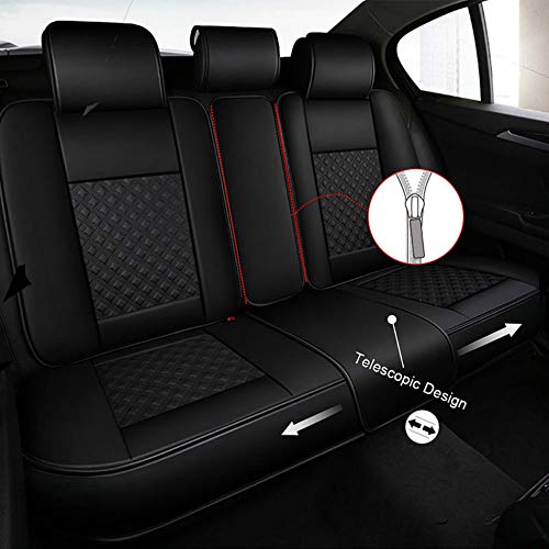 Chemu Fundas de asiento para coche, juego de fundas protectoras para asiento de coche, para Seat Altea, Arona, Arona, Ateca, Exeo, Ibiza, 6L, 6J, Toledo (negro)