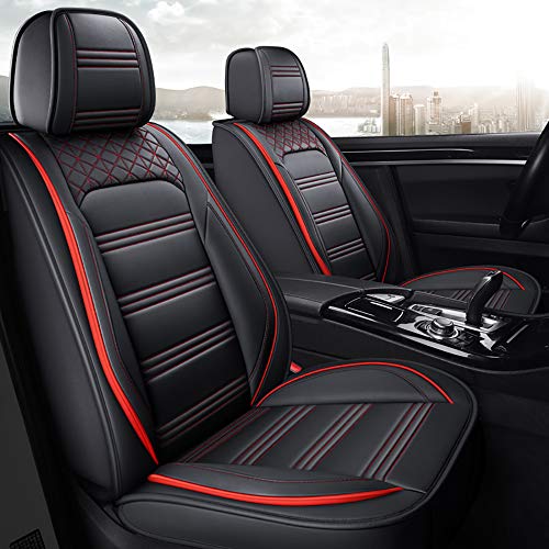 Chemu Juego de fundas para asientos de coche, de piel sintética, cerradas, universales, para Seat Altea, Arona, Arona, Ateca, Exeo, Ibiza, 6L, 6J, Toledo Chemu Juego de fundas para asientos de coche, de piel sintética, cerradas, universales, para Seat Altea, Arona, Arona, Ateca, Exeo, Ibiza, 6L, 6J, Toledo