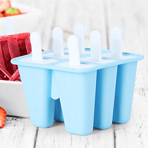 CHENGGONG Herramienta para Hacer Helados Reutilizable Palo de Paleta, Máquina para Hacer Barra de Hielo, Accesorios de Cocina Máquina para Hacer Helado, Moldes para Paleta para niños(6 Sticks)