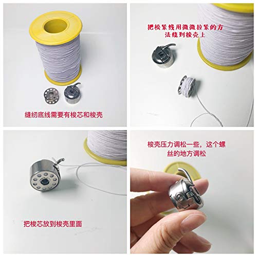 CHENGYIDA Hilo elástico blanco y negro para ropa, accesorios de tela, bricolaje, industria de máquinas, carrete de hilo elástico de coser, hilo elástico de 547 yardas, paquete de 0,5 mm de grosor CHENGYIDA Hilo elástico blanco y negro para ropa, accesorios de tela, bricolaje, industria de máquinas, carrete de hilo elástico de coser, hilo elástico de 547 yardas, paquete de 0,5 mm de grosor