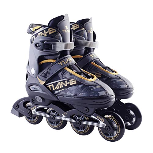 CHENSTAR Patines de ruedas para hombres y mujeres, patines en línea para niñas, ajustables y transpirables, zapatos de patinaje de ruedas de poliuretano, patines en línea al aire libre