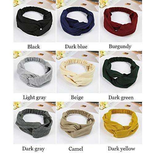 ChenTeShangMao Hairbands Combinados - Chicas Viga Transversal Hairband, Lavado De Cara/Maquillaje/Forma/Deportes Hairband, Suave Tejido Elástico/Múltiples Colores Moda (Size : B)