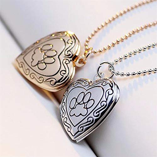 chenyou Día Joyería Collar Colgante De Regalo Foto De Color Collar De Plata/Oro De La Pata del Gato del Perro Casero Huella De La Madre Mujer niña para (Metal Color : Gold) chenyou Día Joyería Collar Colgante De Regalo Foto De Color Collar De Plata/Oro De La Pata del Gato del Perro Casero Huella De La Madre Mujer niña para (Metal Color : Gold)