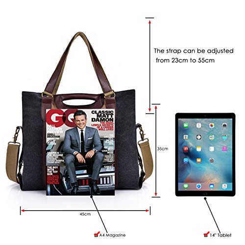 CHEREEKI Bolsos de Mujer, Bolso para Mujer Grande a Rayas de Lona Bolsos para Viajes Escolares de Negocios (MultiColor-2) CHEREEKI Bolsos de Mujer, Bolso para Mujer Grande a Rayas de Lona Bolsos para Viajes Escolares de Negocios (MultiColor-2)