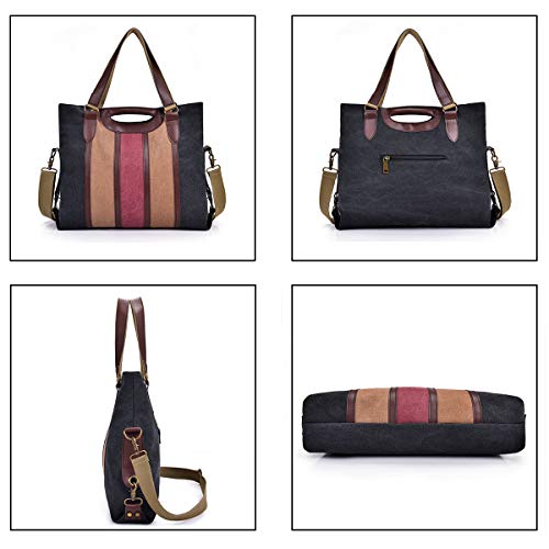 CHEREEKI Bolsos de Mujer, Bolso para Mujer Grande a Rayas de Lona Bolsos para Viajes Escolares de Negocios (MultiColor-2) CHEREEKI Bolsos de Mujer, Bolso para Mujer Grande a Rayas de Lona Bolsos para Viajes Escolares de Negocios (MultiColor-2)