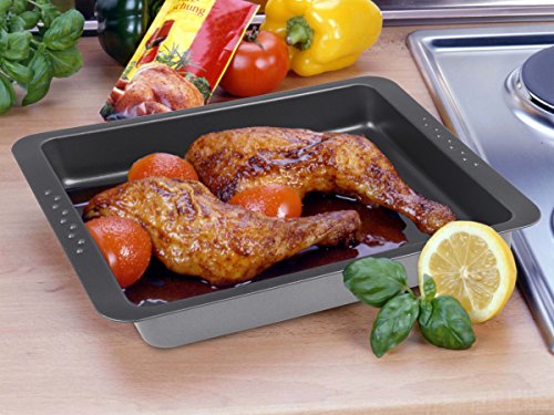 CHG 9878-41 - Bandeja para Horno (2 Piezas, con surcos para el Cierre), Color Negro CHG 9878-41 - Bandeja para Horno (2 Piezas, con surcos para el Cierre), Color Negro