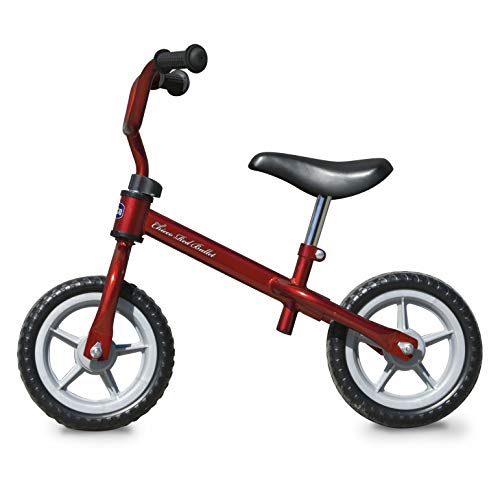 Chicco First Bike - Bicicleta sin pedales con sillín regulable, color rojo, 2-5 años