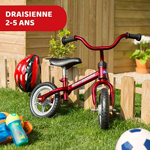 Chicco First Bike - Bicicleta sin pedales con sillín regulable, color rojo, 2-5 años