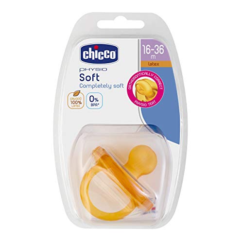 Chicco Phisio Soft - Chupete todo goma de látex para 16-36 meses caucho