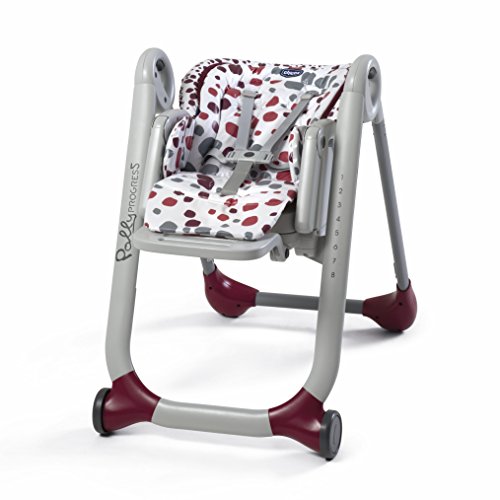 Chicco Polly Progres5 - Trona evolutiva, de hamaca a elevador, 4 ruedas, de 0 a 3 años, rojo Chicco Polly Progres5 - Trona evolutiva, de hamaca a elevador, 4 ruedas, de 0 a 3 años, rojo