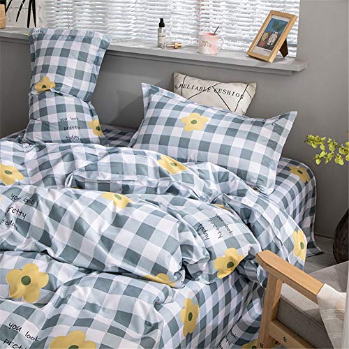 Chickwin Juego de Ropa de Cama 3 Piezas, Planta Flores Estampado Juego de Ropa de Cama con Funda de Nórdica y Funda de Almohada para Adultos Niña Niños (150x200cm,Hoja de plátano Verde)