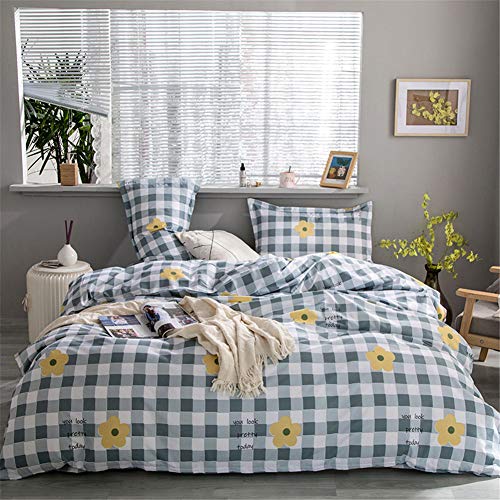 Chickwin Juego de Ropa de Cama 3 Piezas, Planta Flores Estampado Juego de Ropa de Cama con Funda de Nórdica y Funda de Almohada para Adultos Niña Niños (150x200cm,Hoja de plátano Verde)