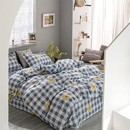 Chickwin Juego de Ropa de Cama 3 Piezas, Planta Flores Estampado Juego de Ropa de Cama con Funda de Nórdica y Funda de Almohada para Adultos Niña Niños (150x200cm,Hoja de plátano Verde)