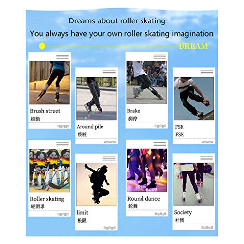 Chicos, Chicas, Patines En Línea, Diversión 3X110 MM 90A Ruedas Velocidad Patines En Línea para Niños Y Adultos De Inicio De Patinaje,Negro,37 Chicos, Chicas, Patines En Línea, Diversión 3X110 MM 90A Ruedas Velocidad Patines En Línea para Niños Y Adultos De Inicio De Patinaje,Negro,37