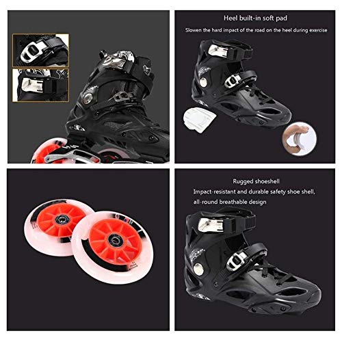 Chicos, Chicas, Patines En Línea, Diversión 3X110 MM 90A Ruedas Velocidad Patines En Línea para Niños Y Adultos De Inicio De Patinaje,Negro,40 Chicos, Chicas, Patines En Línea, Diversión 3X110 MM 90A Ruedas Velocidad Patines En Línea para Niños Y Adultos De Inicio De Patinaje,Negro,40