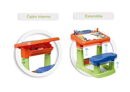 Chicos - Mi Pupitre Extensible, Pupitre Infantil con Cajón, a partir de 24 Meses, Multicolor, 57.5 X 75.5 X 58 cm Chicos - Mi Pupitre Extensible, Pupitre Infantil con Cajón, a partir de 24 Meses, Multicolor, 57.5 X 75.5 X 58 cm