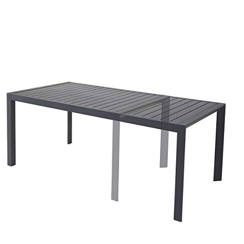 Chicreat - Mesa extensible para exteriores, 180 x 90 x 71,5 cm