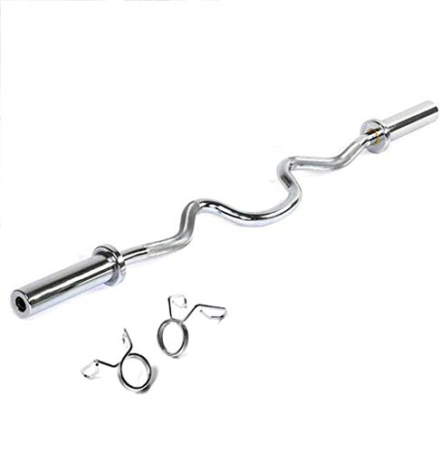 CHIYA 20LBS Barra de Pesas,47''Barra Curl Z,Antideslizante Barra de Musculación de Pesas con 2 Collares,Barra de Entrenamiento para Biceps y Triceps,Barra de Gimnasio CHIYA 20LBS Barra de Pesas,47''Barra Curl Z,Antideslizante Barra de Musculación de Pesas con 2 Collares,Barra de Entrenamiento para Biceps y Triceps,Barra de Gimnasio