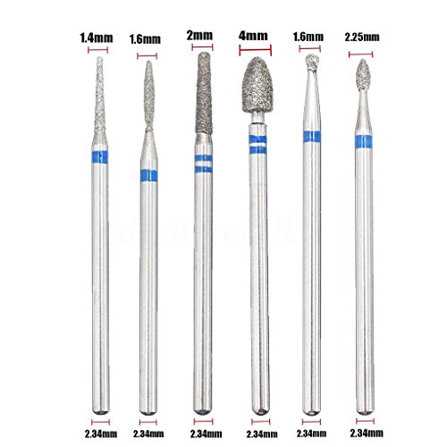 Chowcencen Tungsteno bit del Taladro del Clavo Girar Burr Fresa bits manicura pedicura Brocas para el Clavo del salón de manicura pedicura