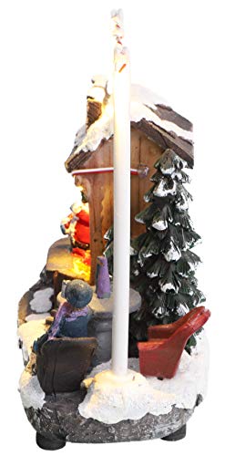 Christmas Concepts® - Escena de Mercado navideño con luz LED de 5"/ 13 cm (Cabaña de Vino)