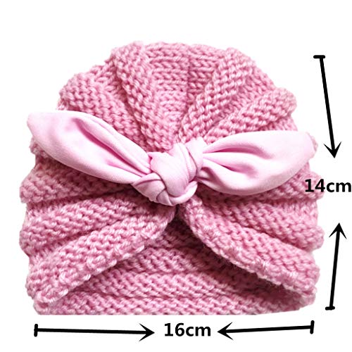 CHSEEA 12PCS Niños Sombrero Beanie Gorras Elásticas Caliente de Punto Arco Venda De Pelo Bebe Vinchas Diadema Turbante Cintas para El Pelo Niñas Accesorios para El Cabello #1