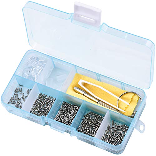 Chstarina 500 Piezas Kit de Reparación de Gafas con Tornillos Tuercas Almohadillas de Silicona Gancho para la Oreja Pinzas Mini Destornillador Paño de Gafas para Anteojos Gafas de Sol Chstarina 500 Piezas Kit de Reparación de Gafas con Tornillos Tuercas Almohadillas de Silicona Gancho para la Oreja Pinzas Mini Destornillador Paño de Gafas para Anteojos Gafas de Sol