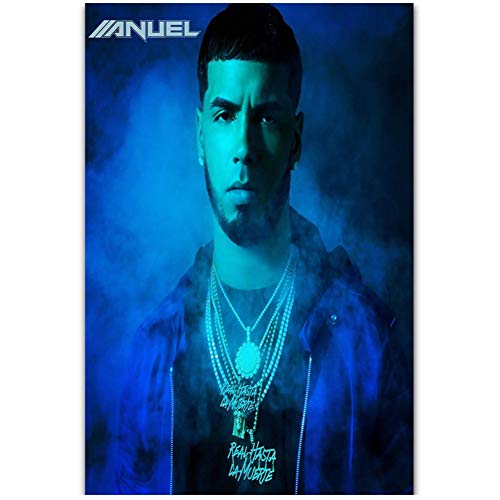 chtshjdtb Anuel Aa Real Hasta La Muerte 2018 Rap Hip Hop Portada del álbum Poster Art Canvas Home Room Decoración de impresión de pared -20X28 pulgadas Sin marco 1 piezas